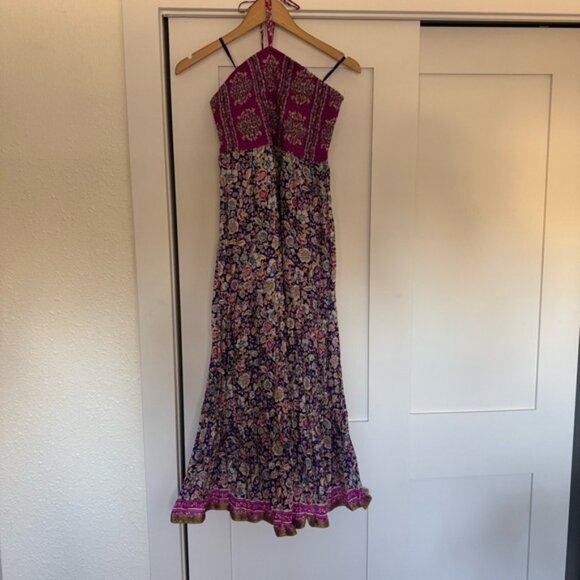 Anthropologie Maeve Silk Halter Dakeka Dress Size Small - Picture 2 of 8